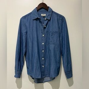 Style & Co NWOT Light Blue Denim Blouse XS Soft